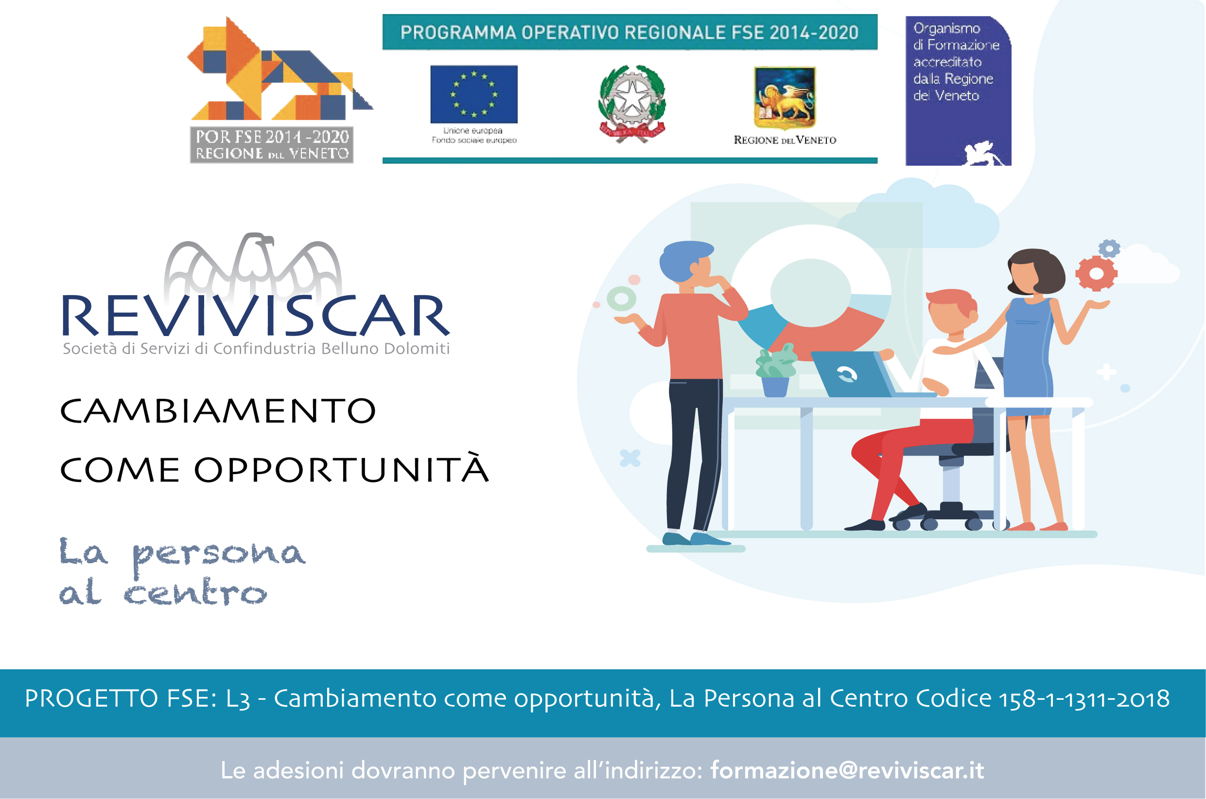 Progetto FSE: L3 Cambiamento come opportunità – La Persona al Centro – Codice 158-1-1311-2018